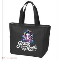 Biblical Jesus Is My Rock Christian Tote Bag thumb 3