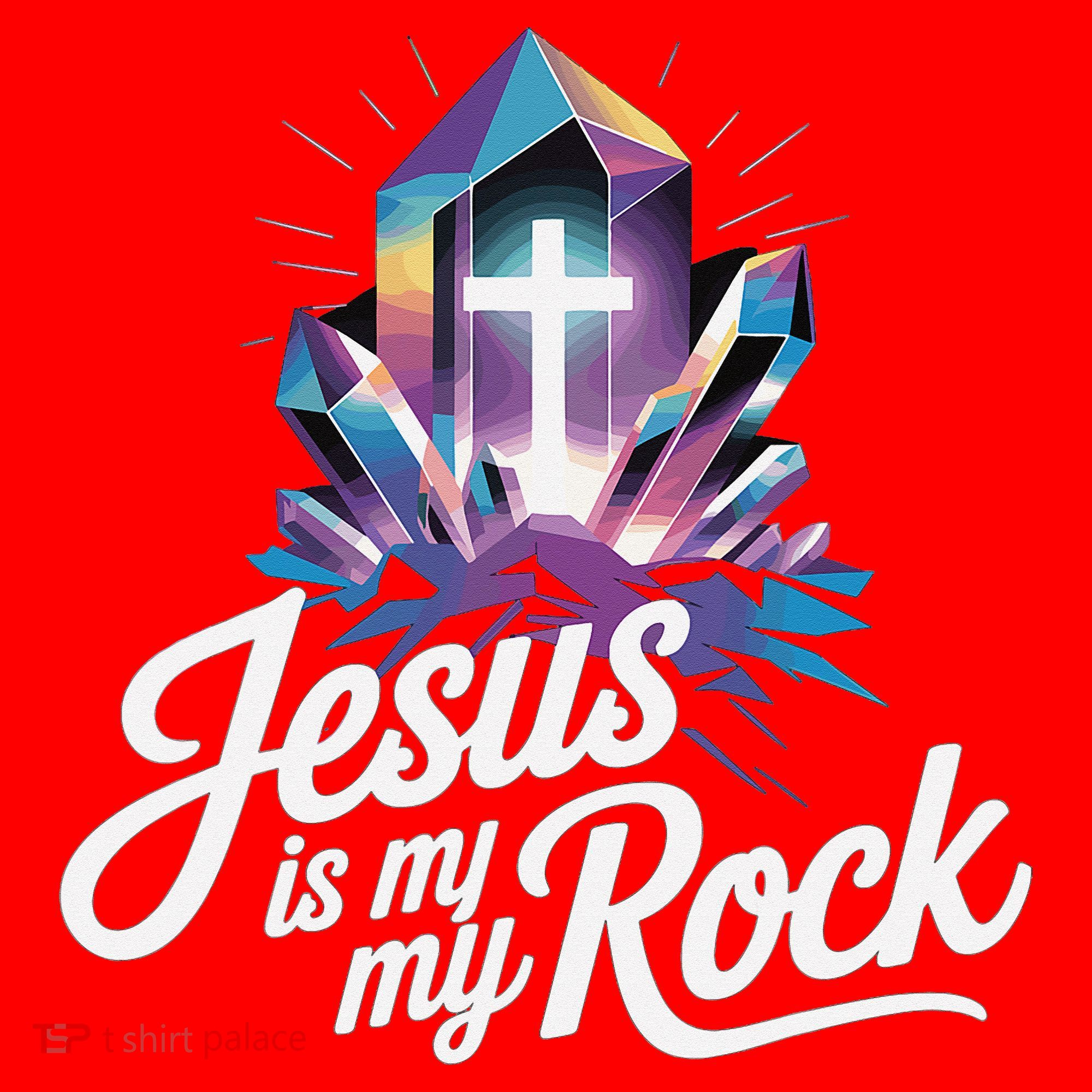 Biblical Jesus Is My Rock Christian Santa Hat