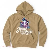 Biblical Jesus Is My Rock Christian Hoodie thumb 0