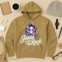 Biblical Jesus Is My Rock Christian Hoodie thumb 3