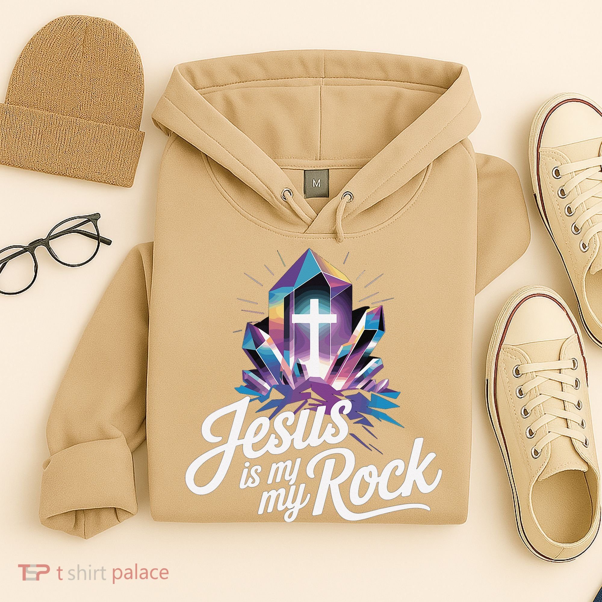 Biblical Jesus Is My Rock Christian Hoodie