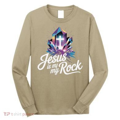 Biblical Jesus Is My Rock Christian Long Sleeve Shirt