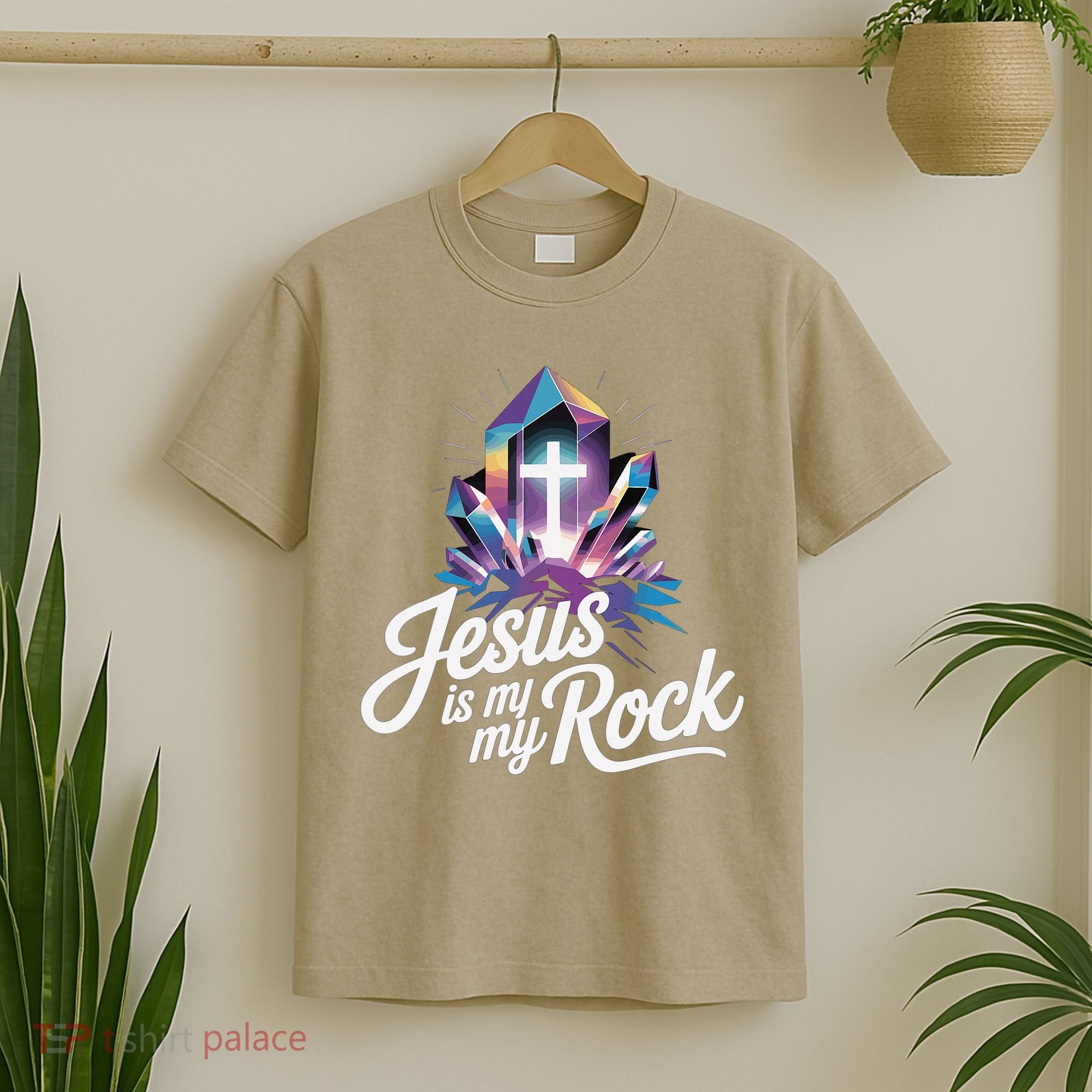 Biblical Jesus Is My Rock Christian T-Shirt