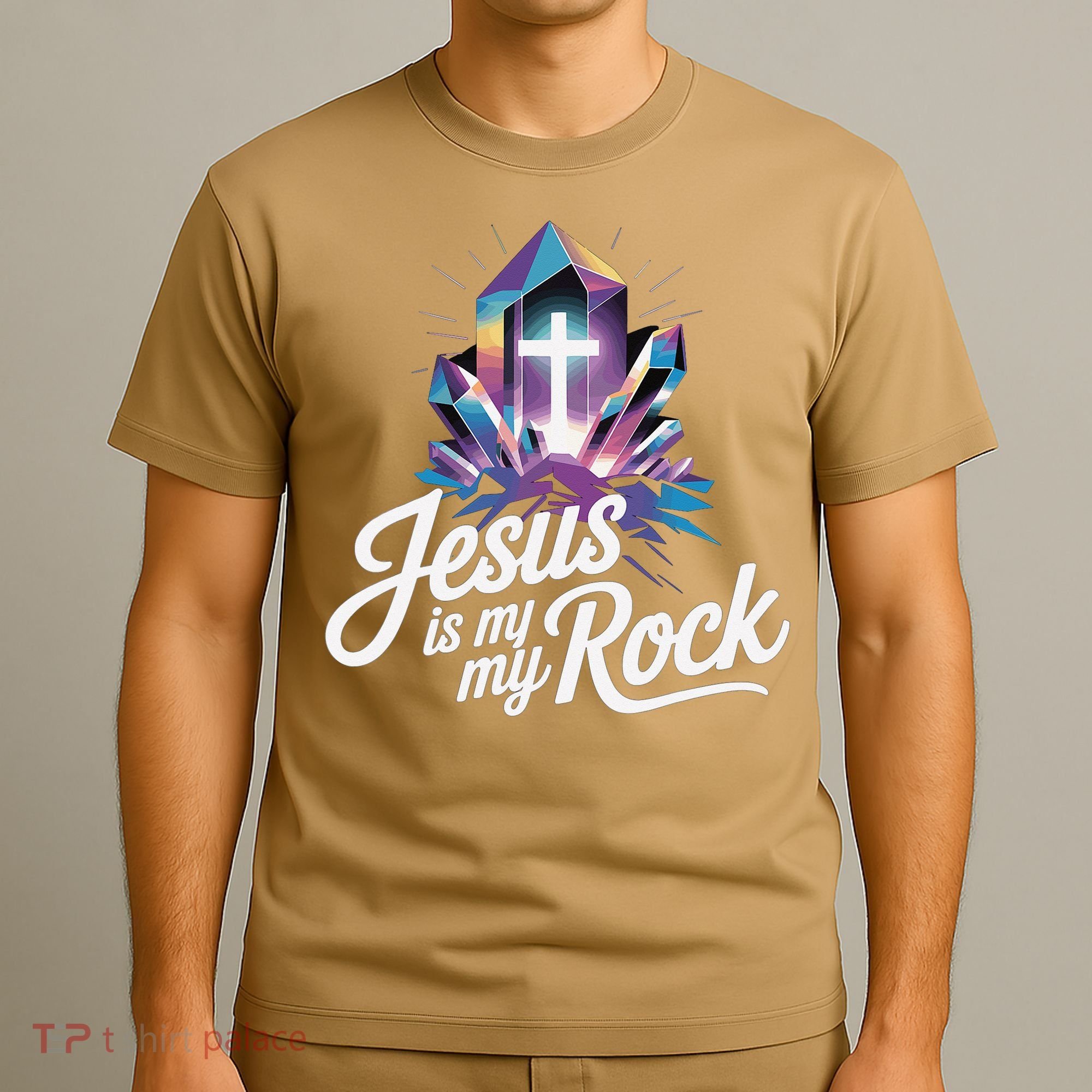 Biblical Jesus Is My Rock Christian T-Shirt