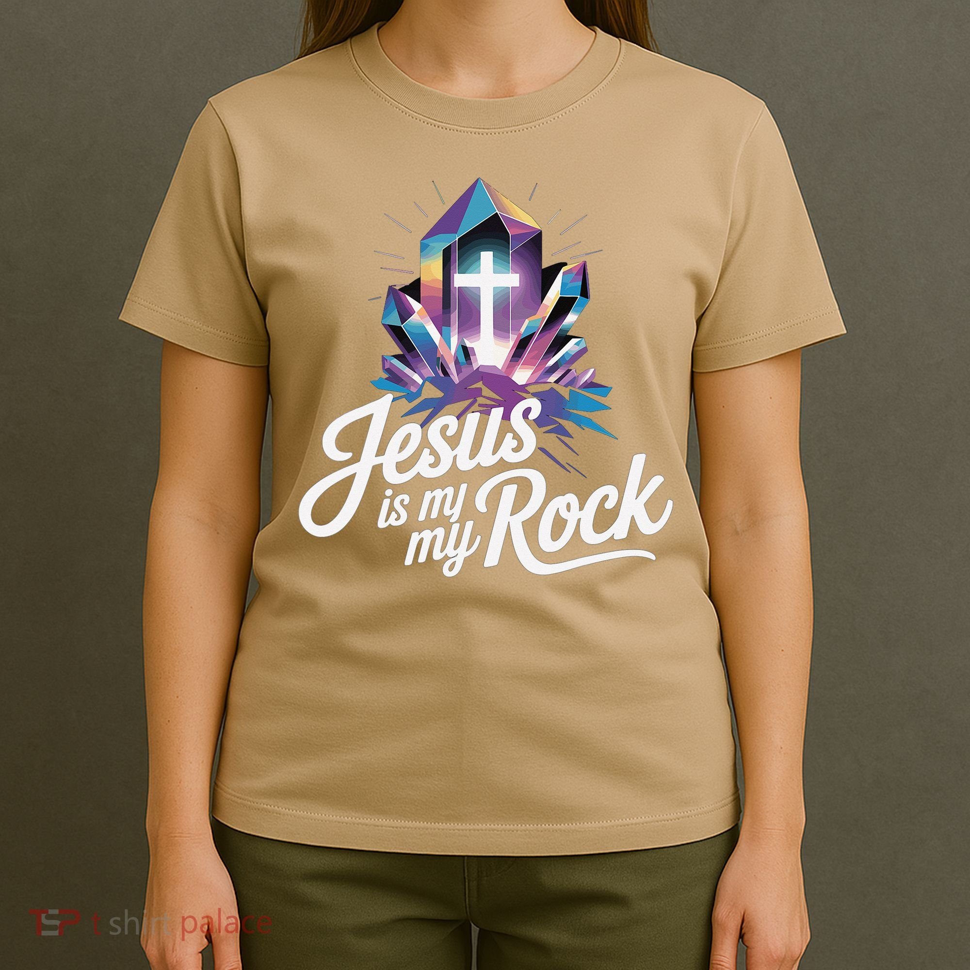 Biblical Jesus Is My Rock Christian T-Shirt