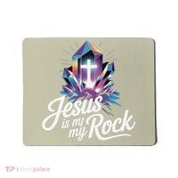 Biblical Jesus Is My Rock Christian Mousepad thumb 0