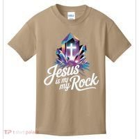 Biblical Jesus Is My Rock Christian Kids T-Shirt thumb 0