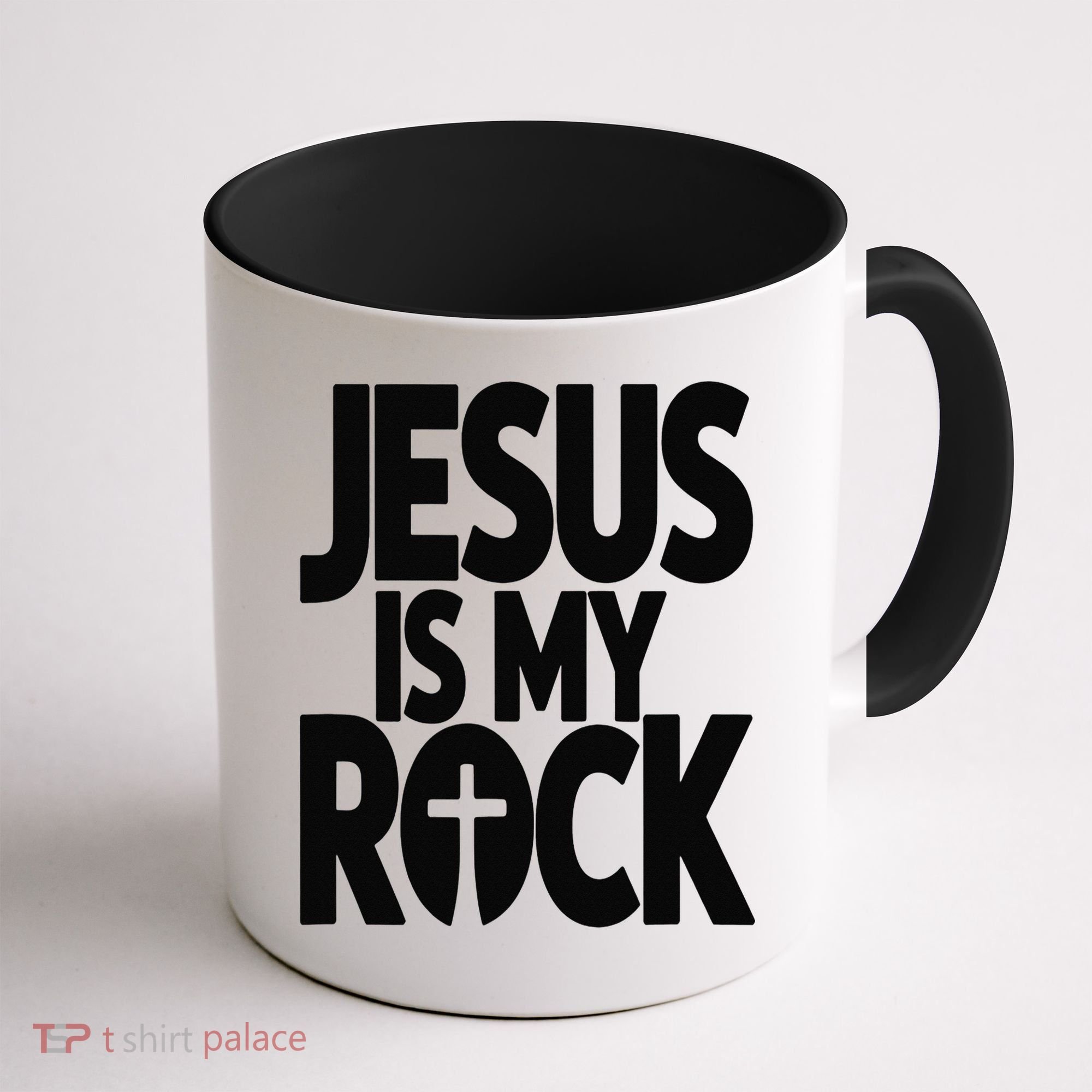 Biblical Jesus Is My Rock Christian Coffee Mug