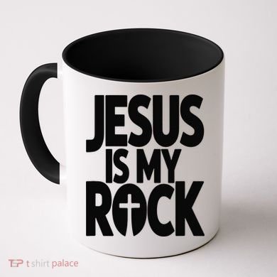 Biblical Jesus Is My Rock Christian Coffee Mug