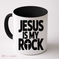 Biblical Jesus Is My Rock Christian Coffee Mug thumb 0