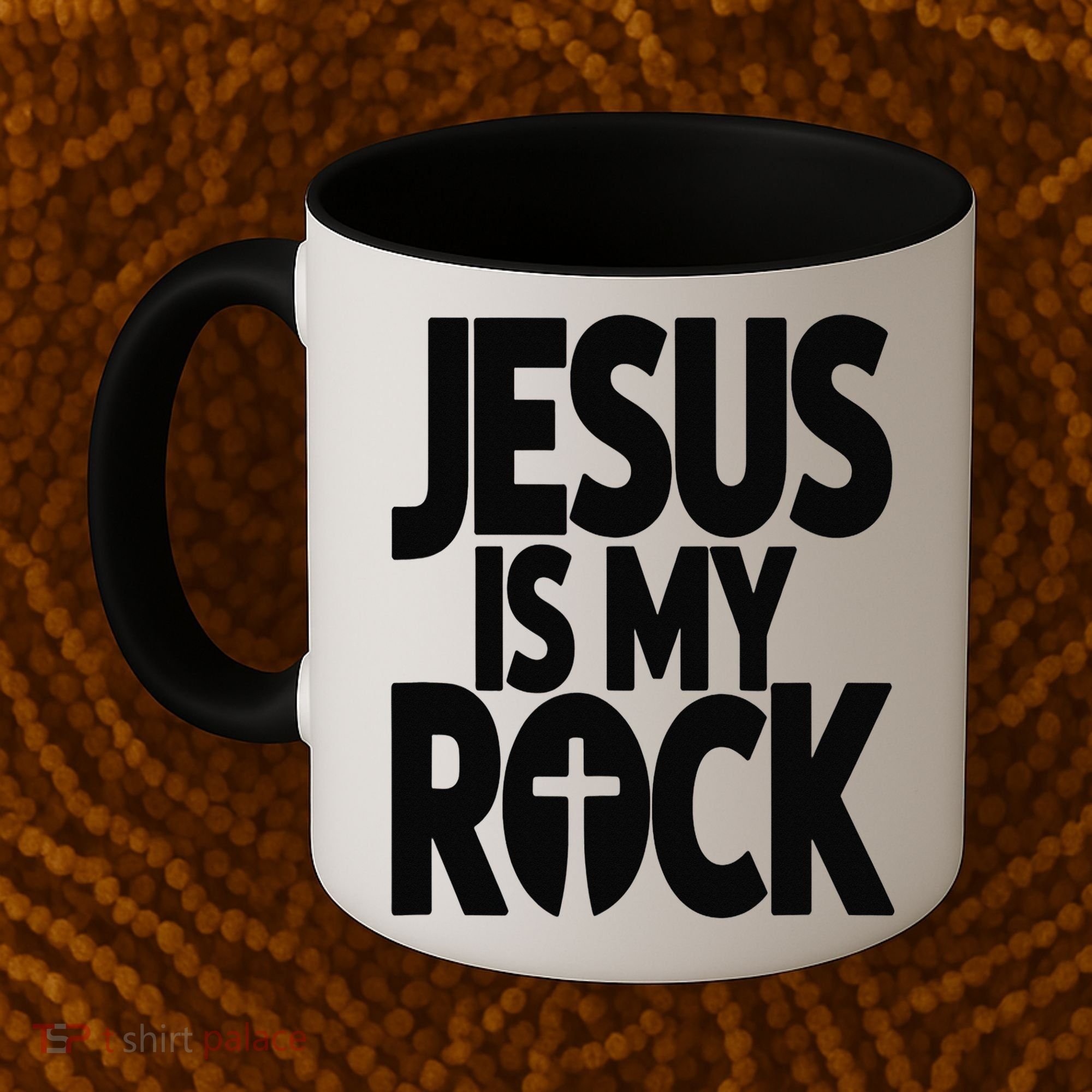 Biblical Jesus Is My Rock Christian Coffee Mug