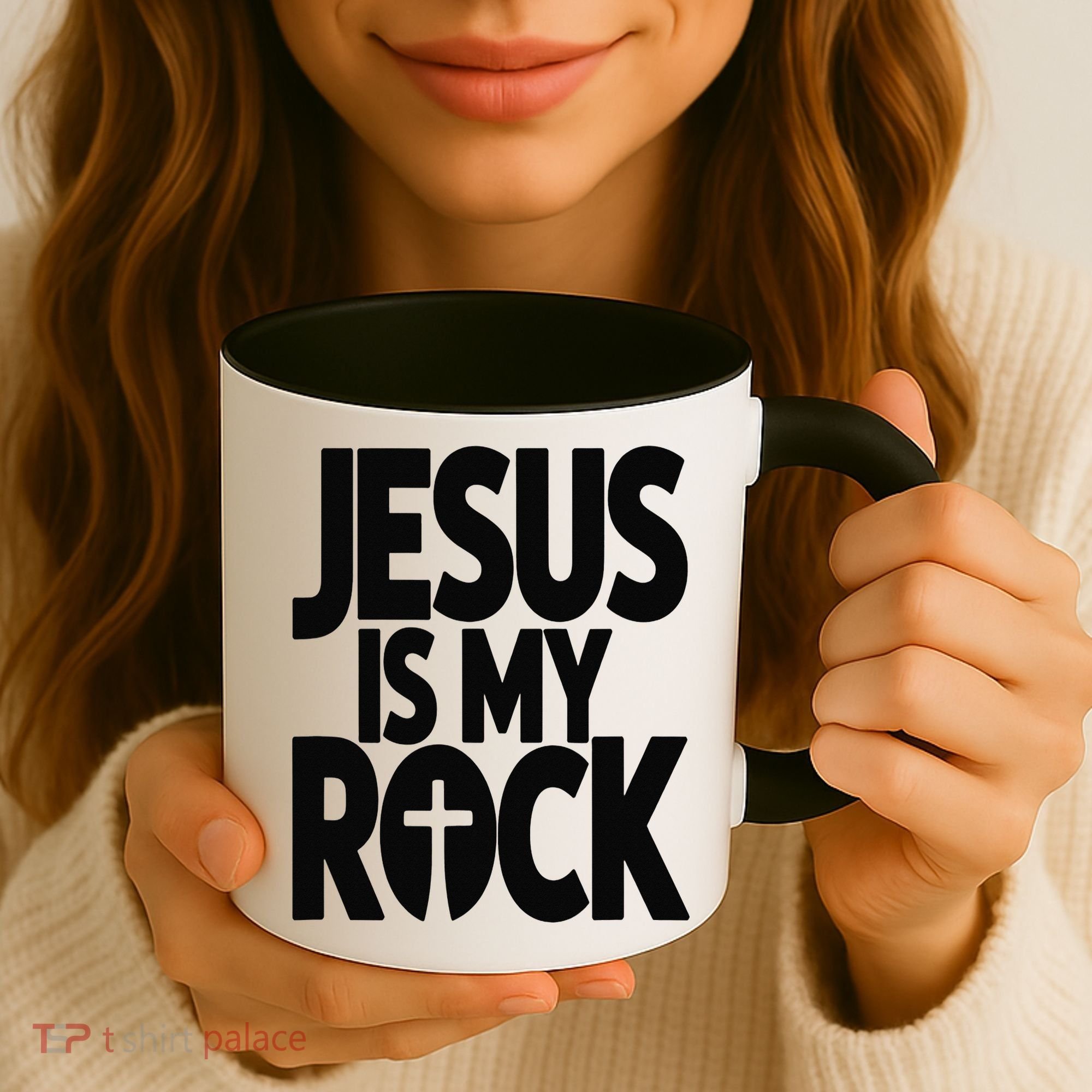 Biblical Jesus Is My Rock Christian Coffee Mug