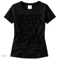 Biblical Jesus Is My Rock Christian Women's T-Shirt thumb 0