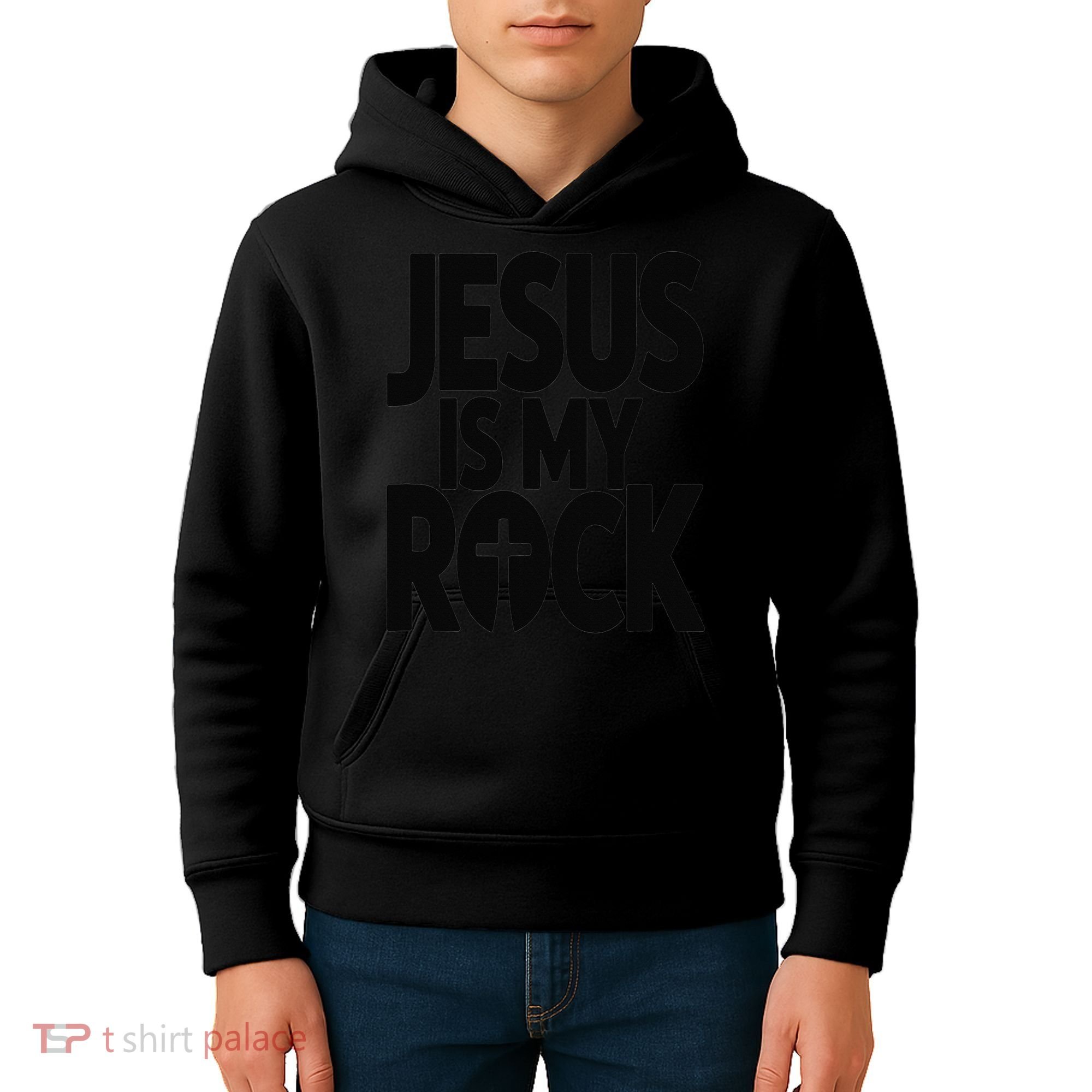 Biblical Jesus Is My Rock Christian Kids Hoodie