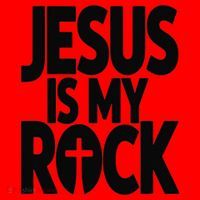 Biblical Jesus Is My Rock Christian Santa Hat thumb 1