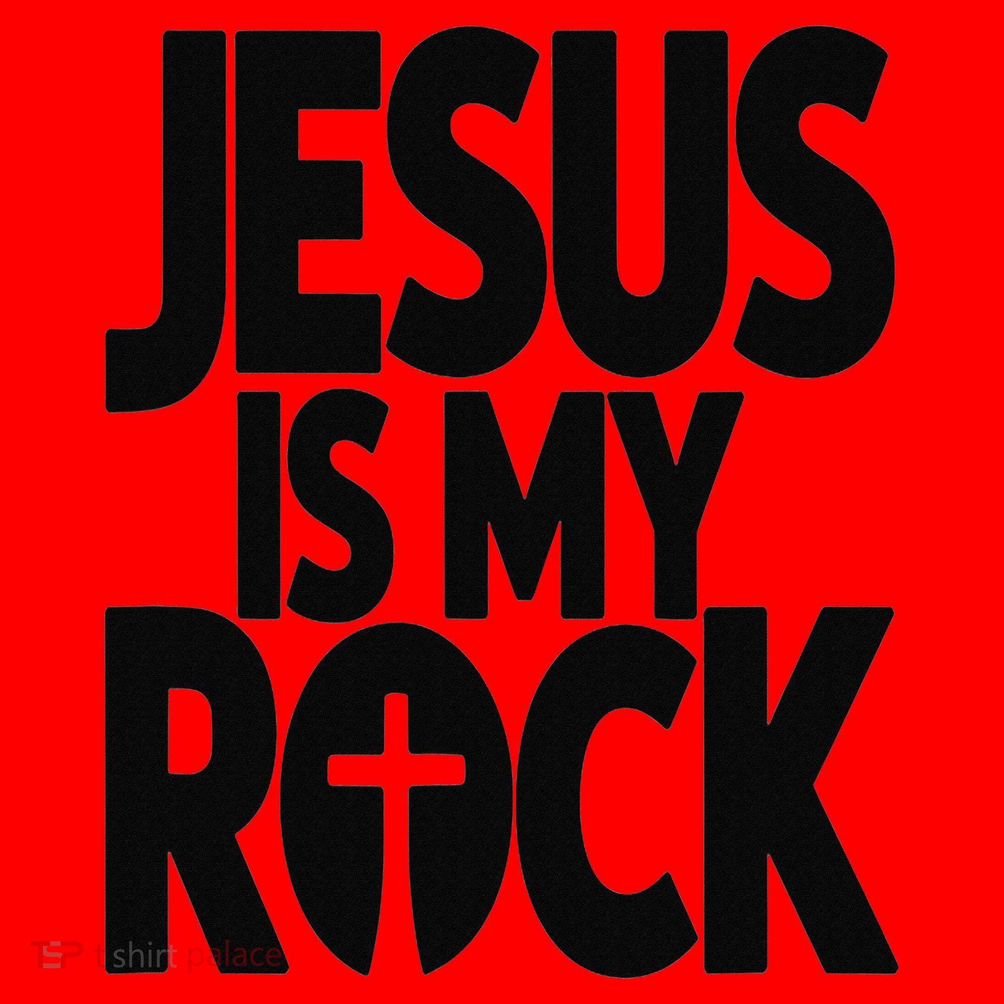 Biblical Jesus Is My Rock Christian Santa Hat