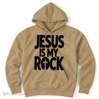 Biblical Jesus Is My Rock Christian Hoodie thumb 0