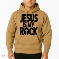 Biblical Jesus Is My Rock Christian Hoodie thumb 2