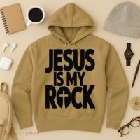 Biblical Jesus Is My Rock Christian Hoodie thumb 3