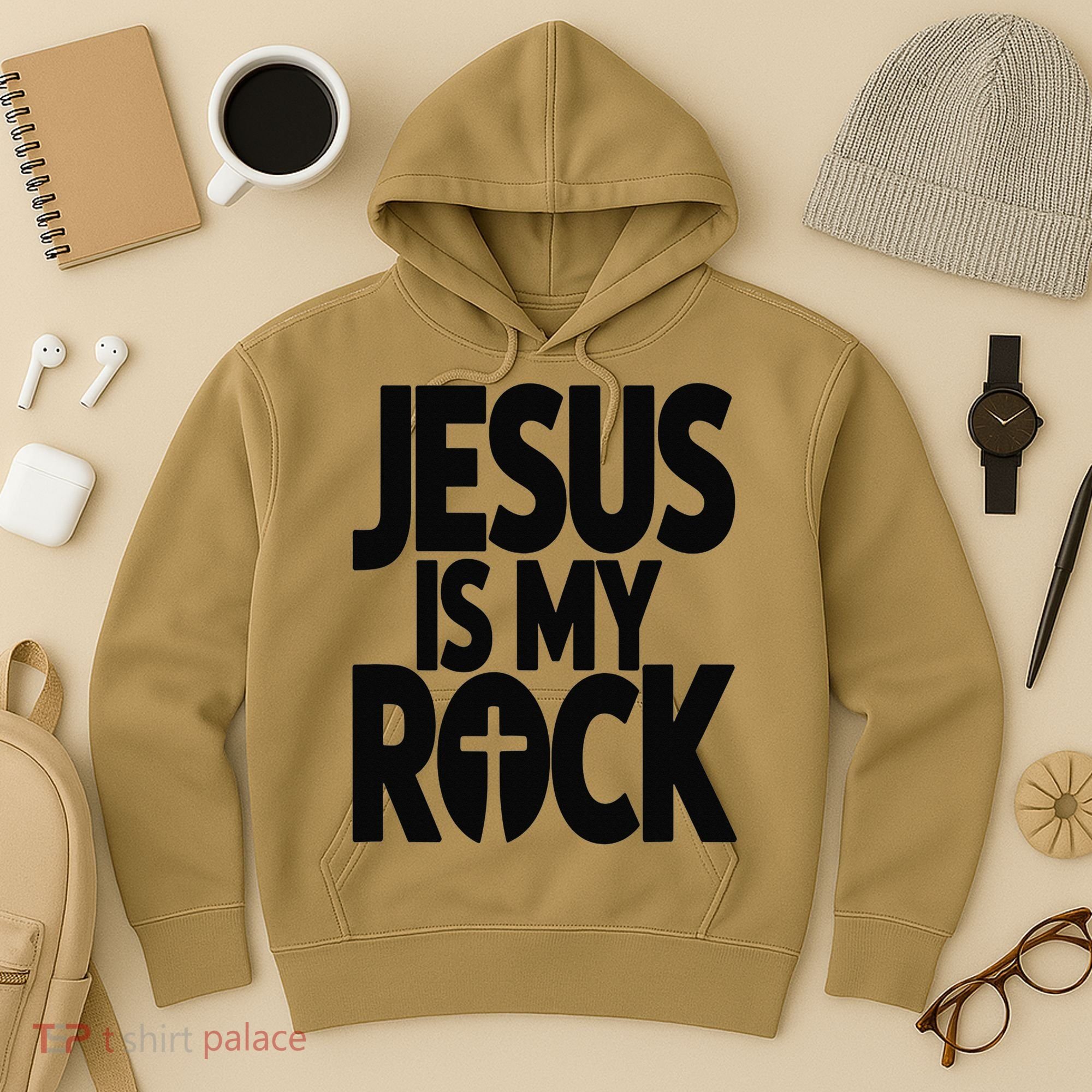 Biblical Jesus Is My Rock Christian Hoodie
