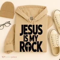 Biblical Jesus Is My Rock Christian Hoodie thumb 4