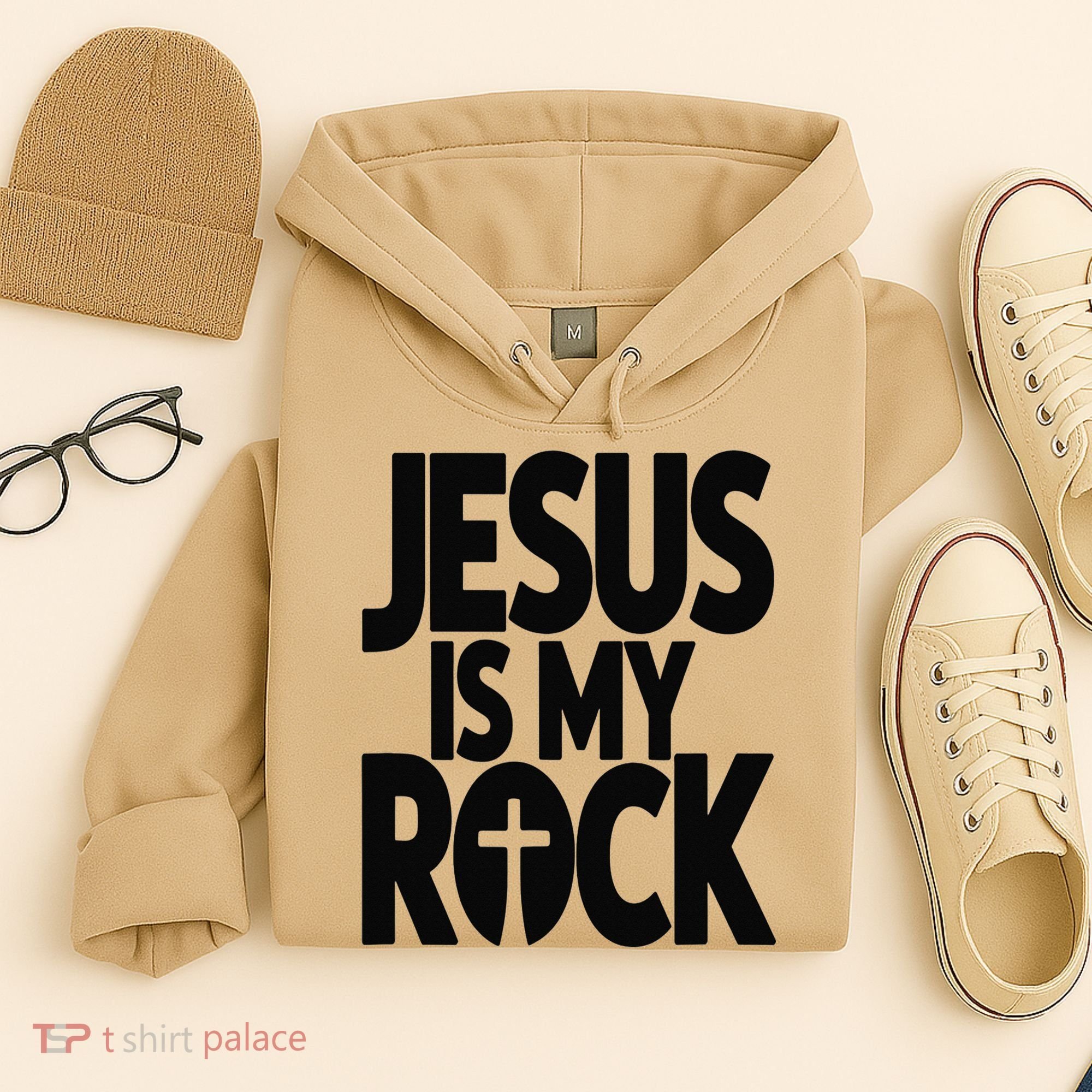 Biblical Jesus Is My Rock Christian Hoodie