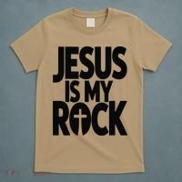 Biblical Jesus Is My Rock Christian T-Shirt thumb 5