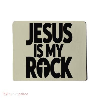 Biblical Jesus Is My Rock Christian Mousepad