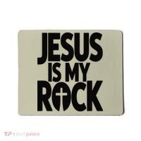 Biblical Jesus Is My Rock Christian Mousepad thumb 0