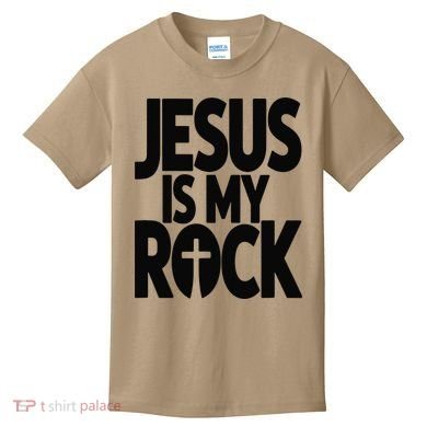 Biblical Jesus Is My Rock Christian Kids T-Shirt