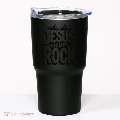 Biblical Jesus Is My Rock Christian Tumbler