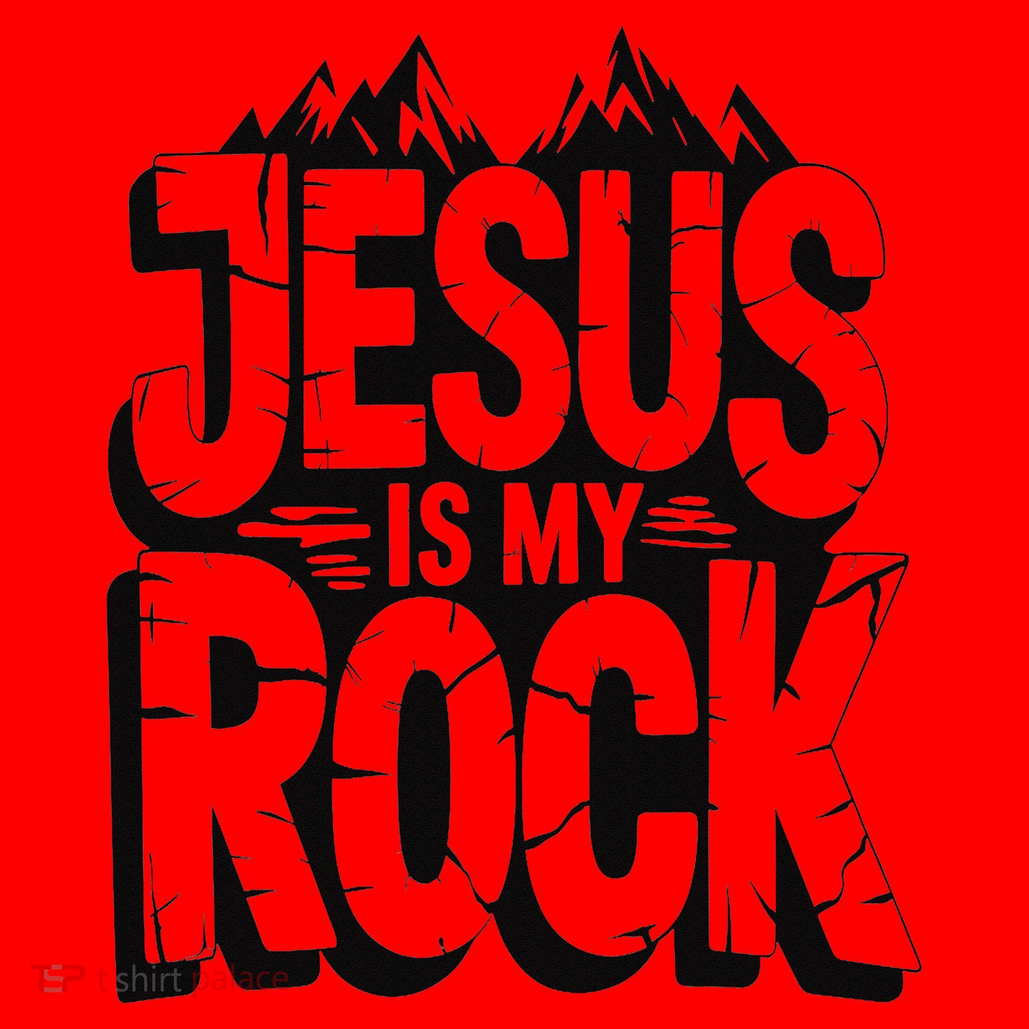 Biblical Jesus Is My Rock Christian Santa Hat