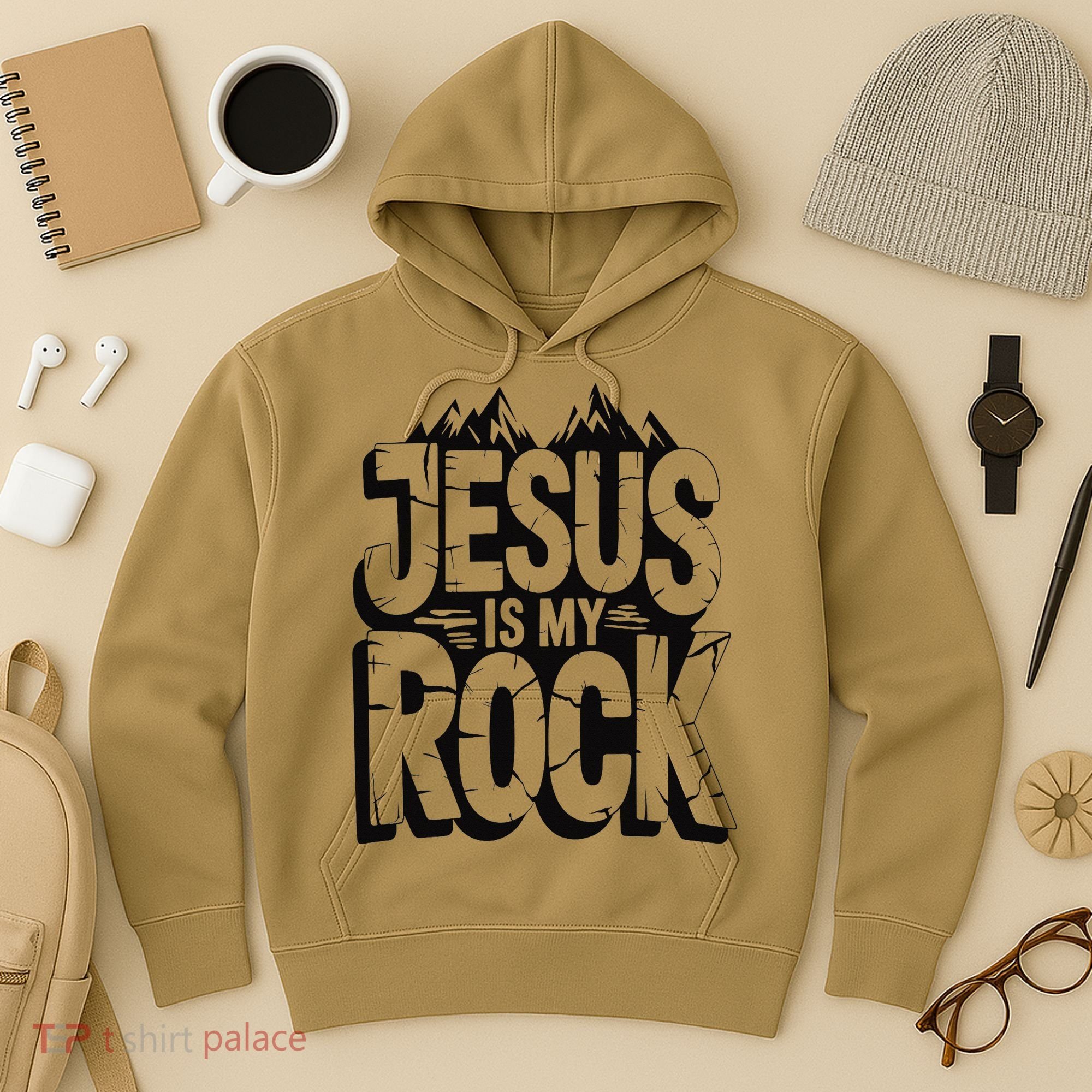 Biblical Jesus Is My Rock Christian Hoodie
