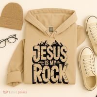 Biblical Jesus Is My Rock Christian Hoodie thumb 4