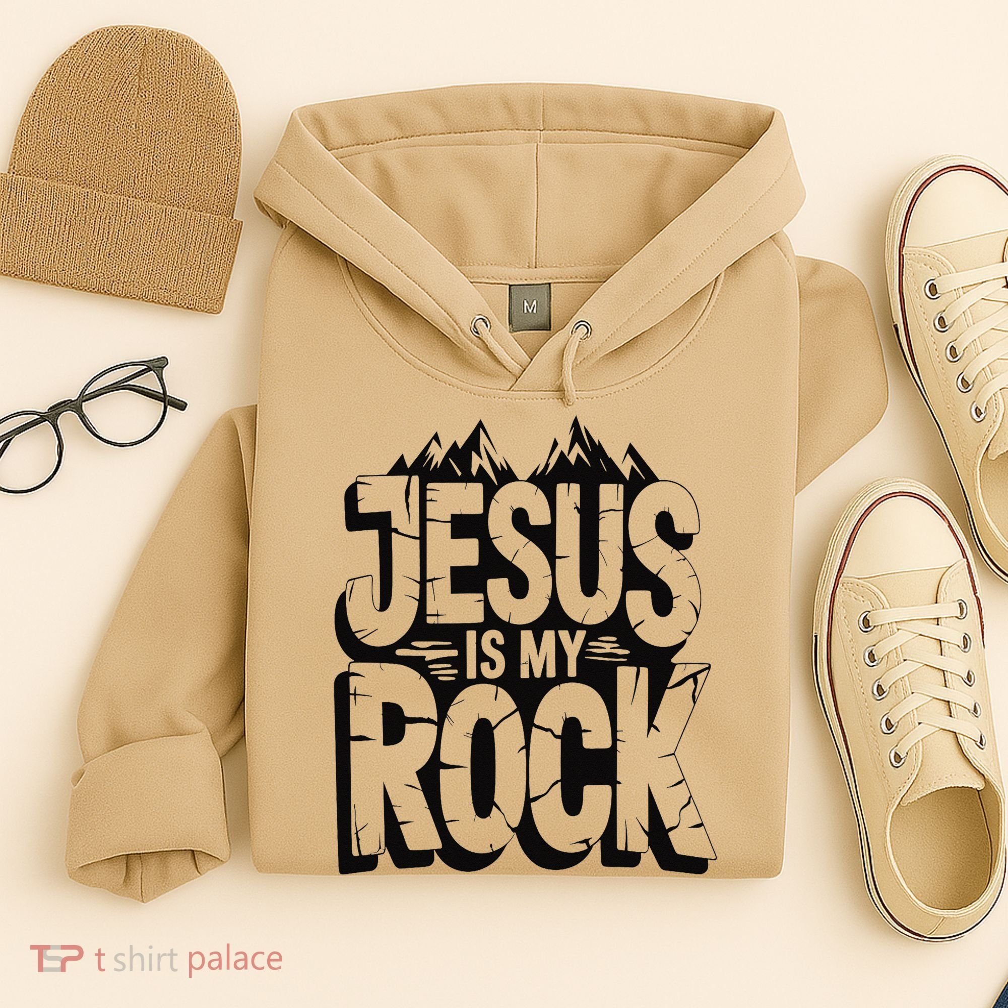 Biblical Jesus Is My Rock Christian Hoodie