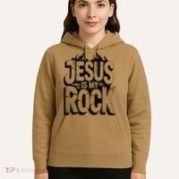 Biblical Jesus Is My Rock Christian Hoodie thumb 5