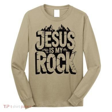 Biblical Jesus Is My Rock Christian Long Sleeve Shirt