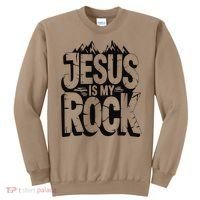 Biblical Jesus Is My Rock Christian Sweatshirt thumb 0