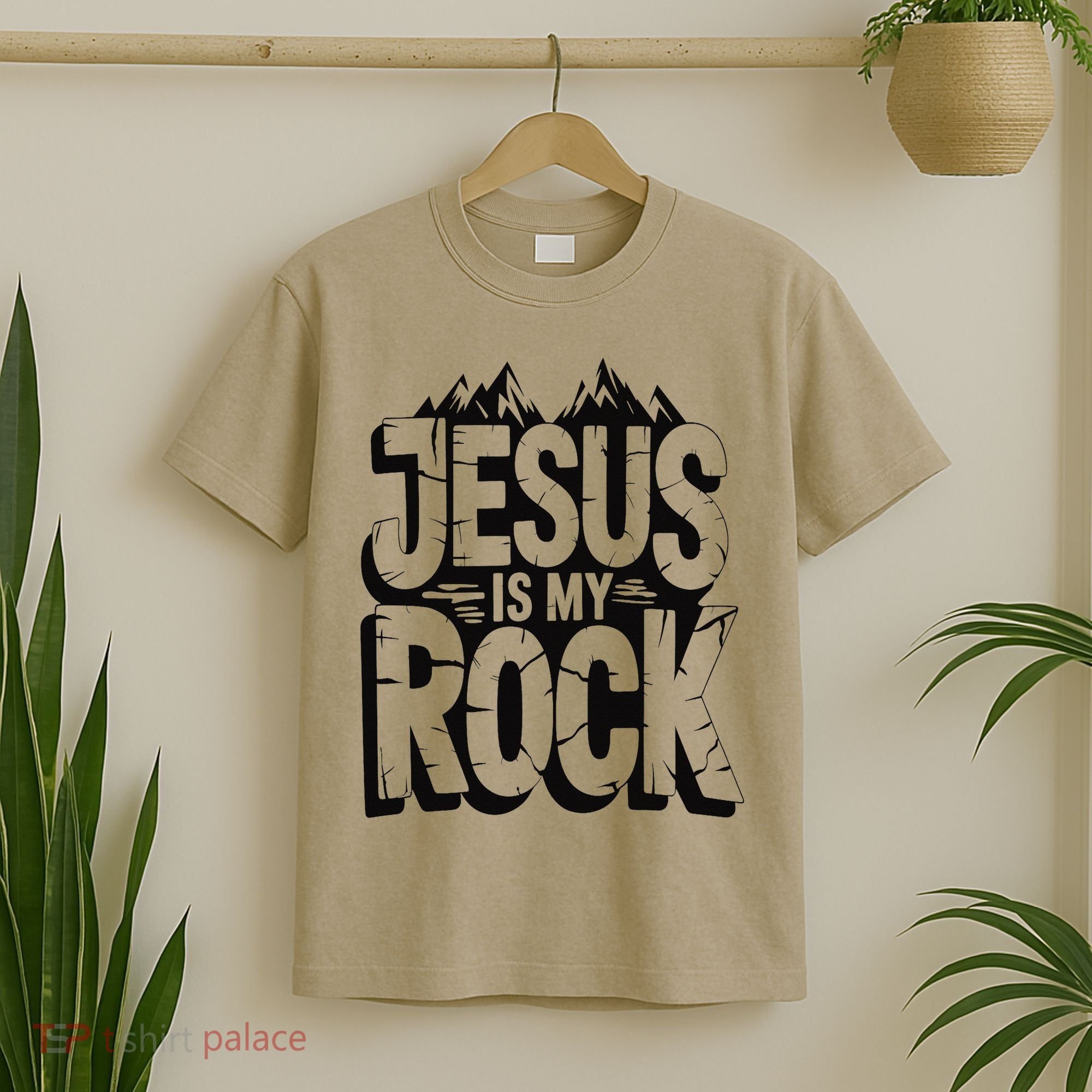 Biblical Jesus Is My Rock Christian T-Shirt