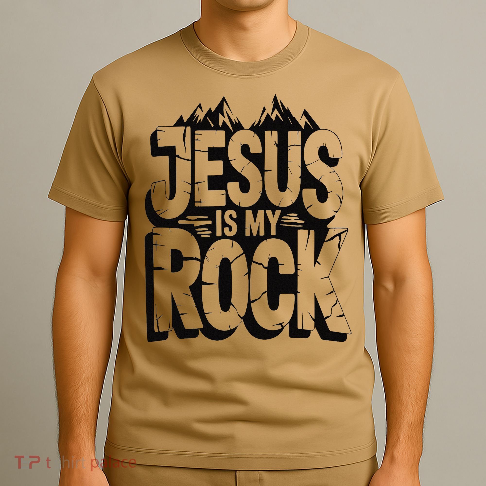 Biblical Jesus Is My Rock Christian T-Shirt