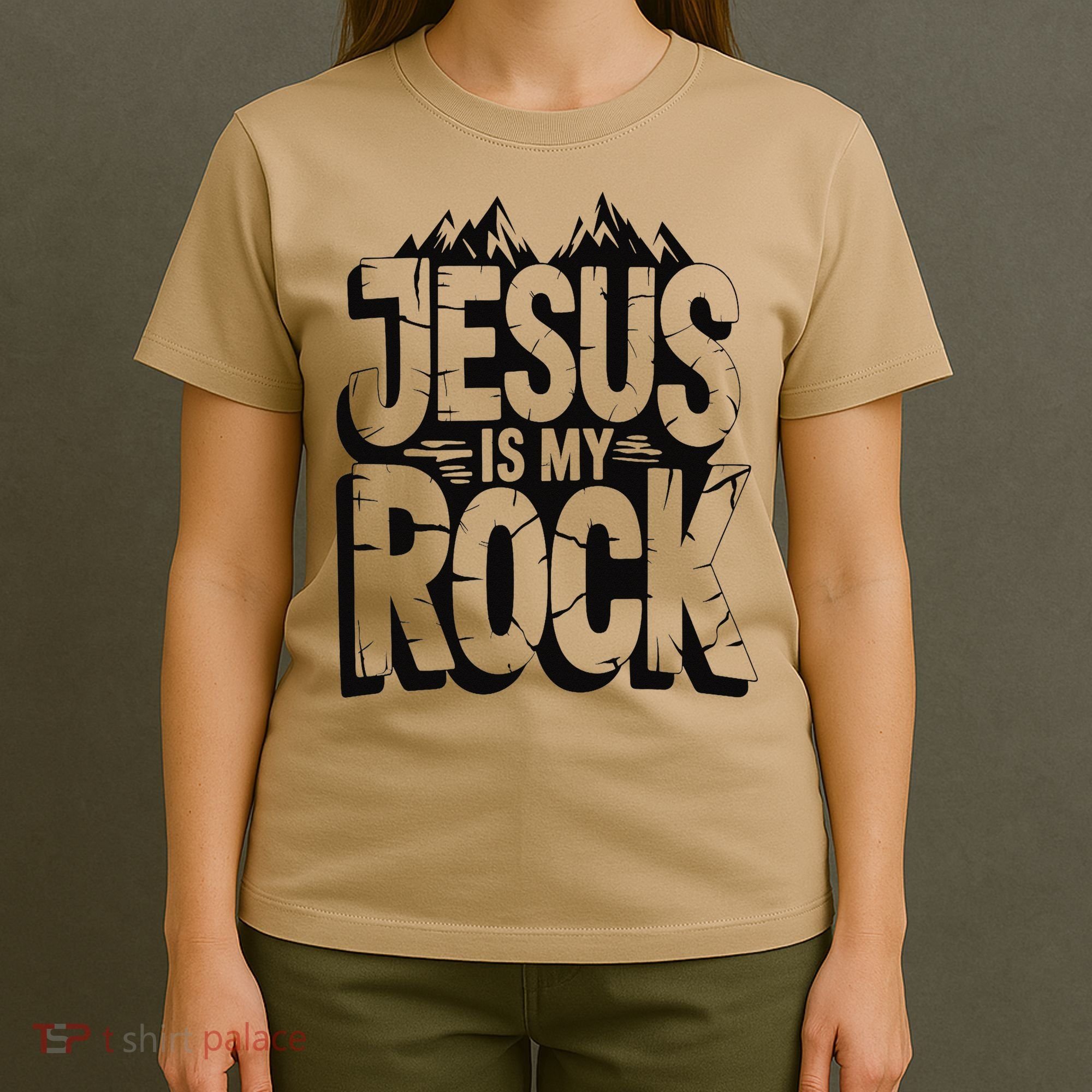 Biblical Jesus Is My Rock Christian T-Shirt