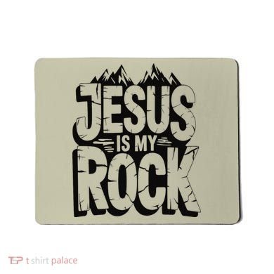 Biblical Jesus Is My Rock Christian Mousepad