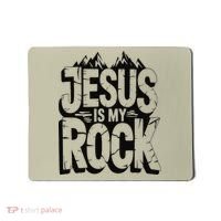 Biblical Jesus Is My Rock Christian Mousepad thumb 0