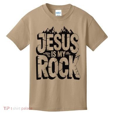 Biblical Jesus Is My Rock Christian Kids T-Shirt