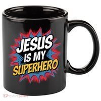 Boy Jesus Is My Superhero Christian 11oz C Handle Ceramic Mug thumb 0