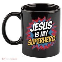 Boy Jesus Is My Superhero Christian 11oz C Handle Ceramic Mug thumb 2
