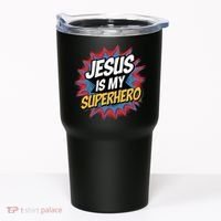 Boy Jesus Is My Superhero Christian Tumbler thumb 0