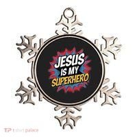 Boy Jesus Is My Superhero Christian Ornament thumb 0