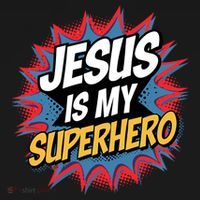 Boy Jesus Is My Superhero Christian Ornament thumb 1