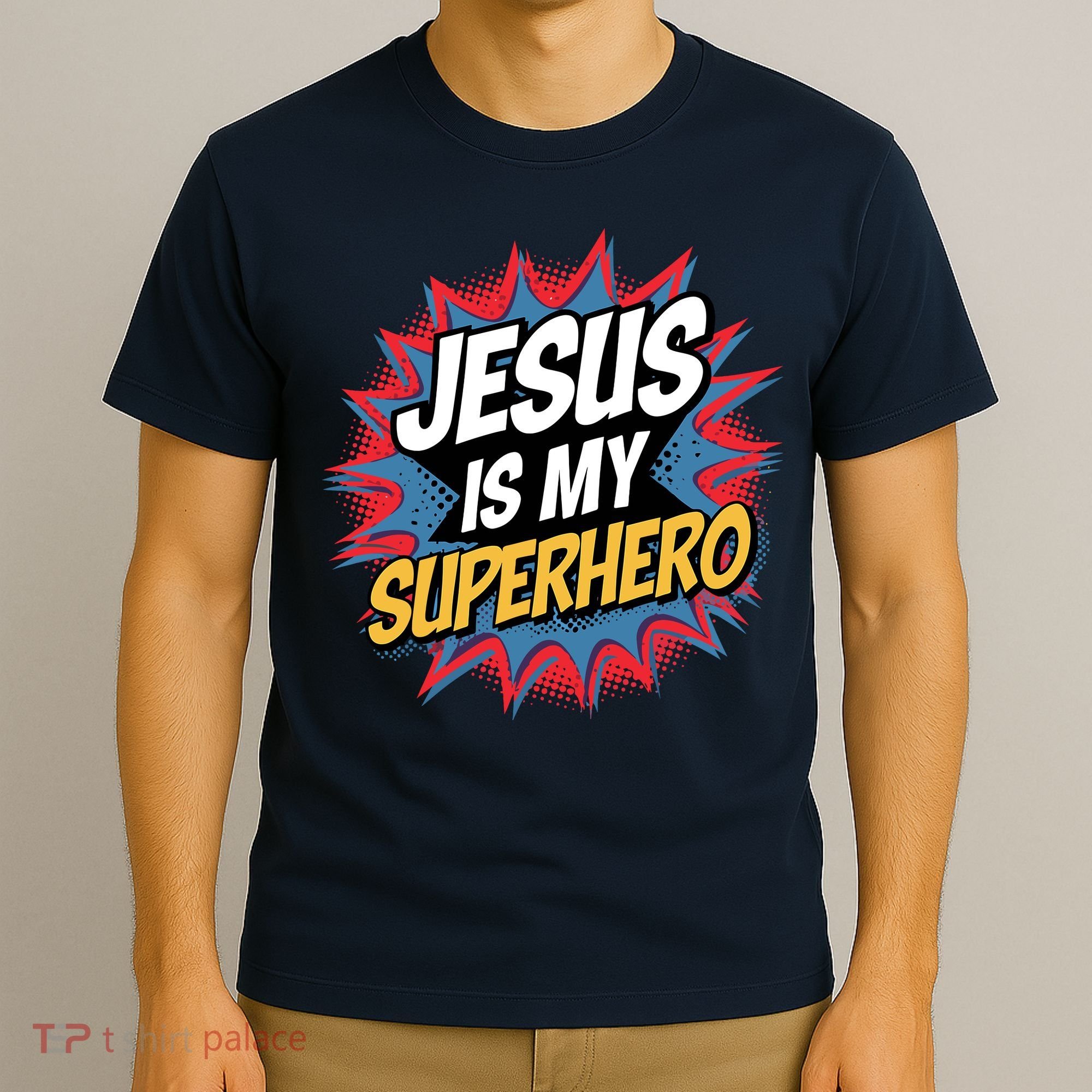 Boy Jesus Is My Superhero Christian T-Shirt